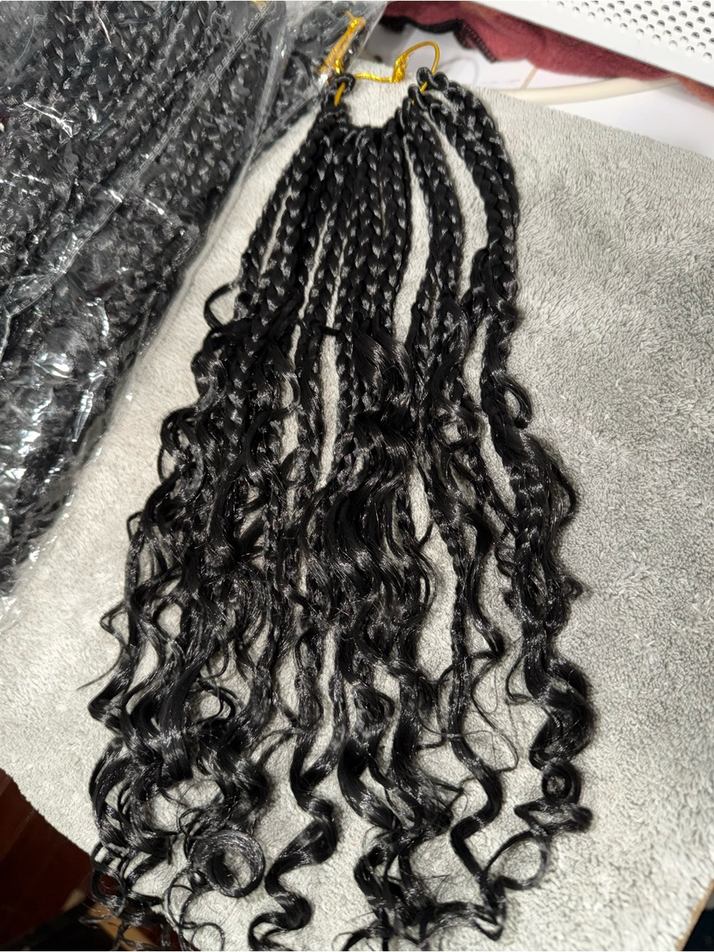 Bohomian Black Box Braids Crochet Hair, 8 Packs. Unbranded